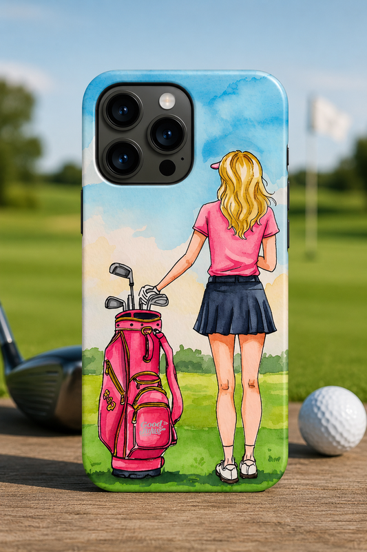 Watercolor Blonde Golfer Artistic Illustration| Flexi iPhone Case