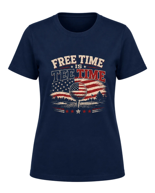 The Free Time is Tee Time Kids Tee
