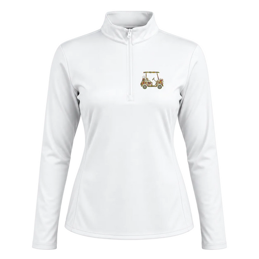 The Flower Golf Cart Women’s Lightweight Quarter-Zip